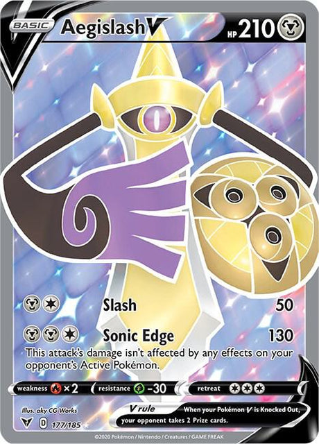 Aegislash V 177/185 - Pokemon TCG Vivid Voltage card