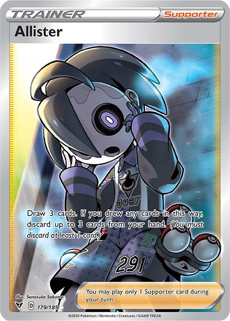 Allister 179/185 - Pokemon TCG Vivid Voltage card