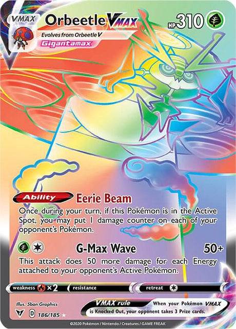 Orbeetle VMAX 186/185 - Pokemon TCG Vivid Voltage card