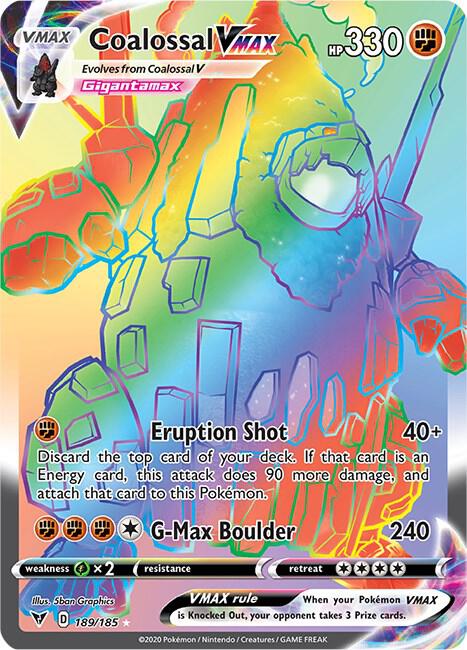 Coalossal VMAX 189/185 - Pokemon TCG Vivid Voltage card
