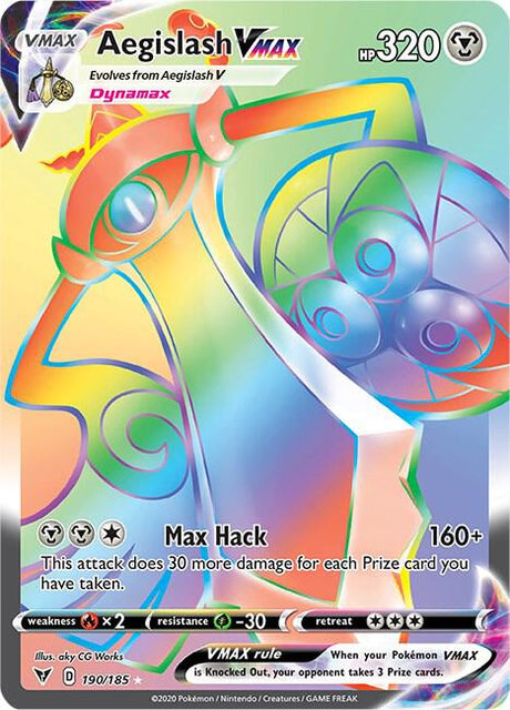 Aegislash VMAX 190/185 - Pokemon TCG Vivid Voltage card