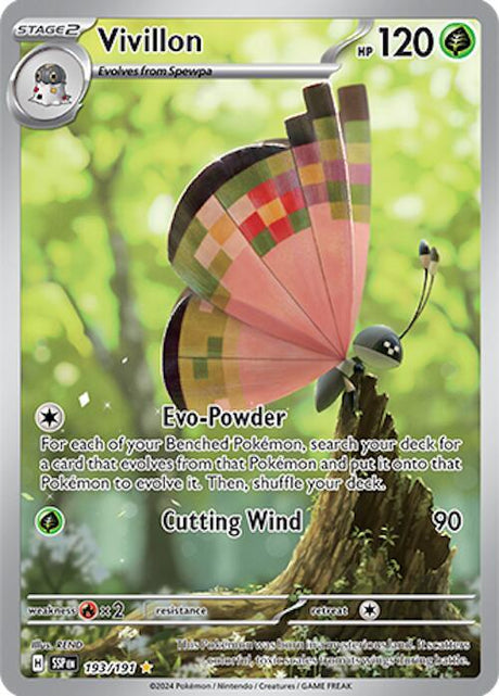 Vivillon 193/191 - Pokemon TCG Surging Sparks card
