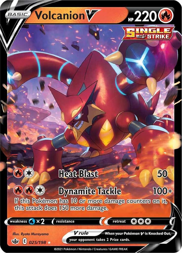 Volcanion V 025 - Pokemon TCG Chilling Reign card