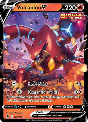 Volcanion V 025 - Pokemon TCG Chilling Reign card