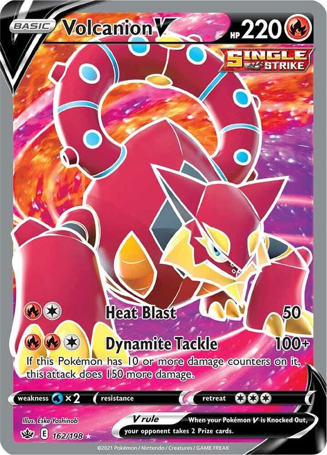 Volcanion V (Full Art) 162 - Pokemon TCG Chilling Reign card
