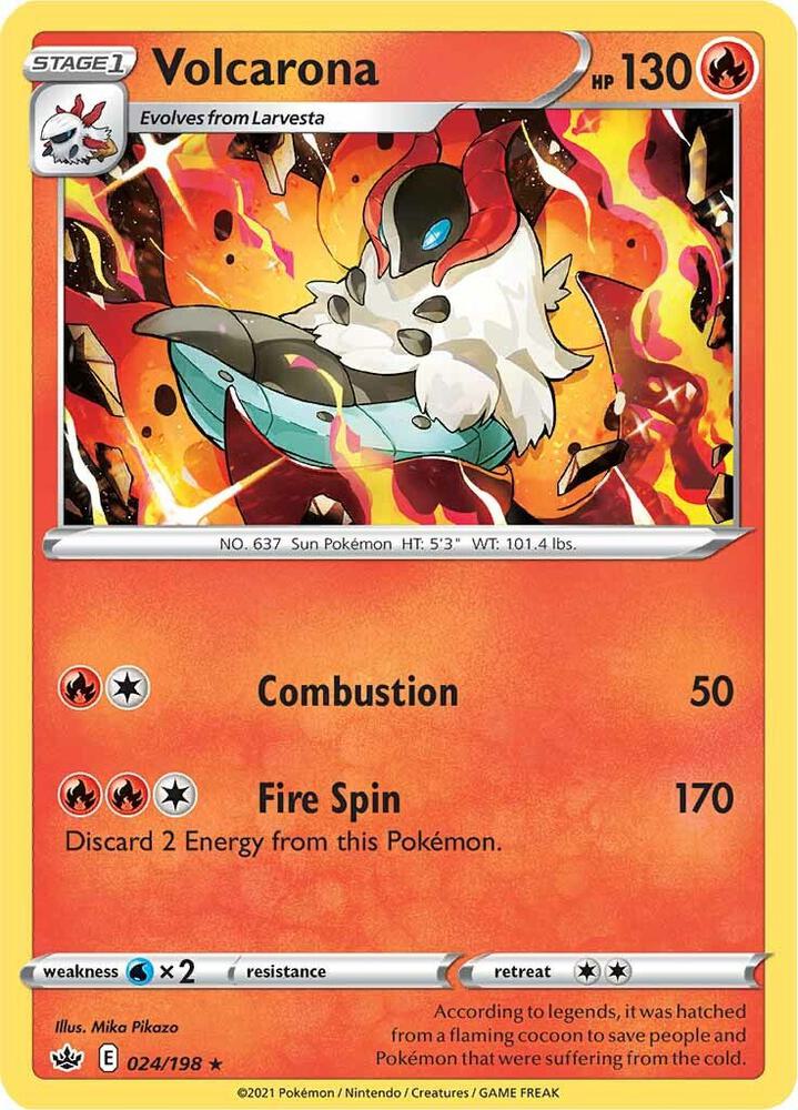 Volcarona 024 - Pokemon TCG Chilling Reign card