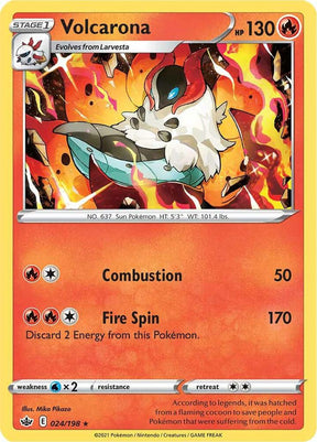Volcarona 024 - Pokemon TCG Chilling Reign card