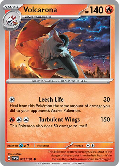 Volcarona 025/191 - Pokemon TCG Surging Sparks card