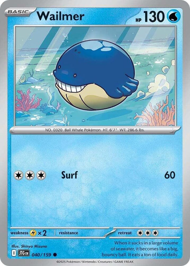 Wailmer 040/159 - Pokemon TCG Journey Together card