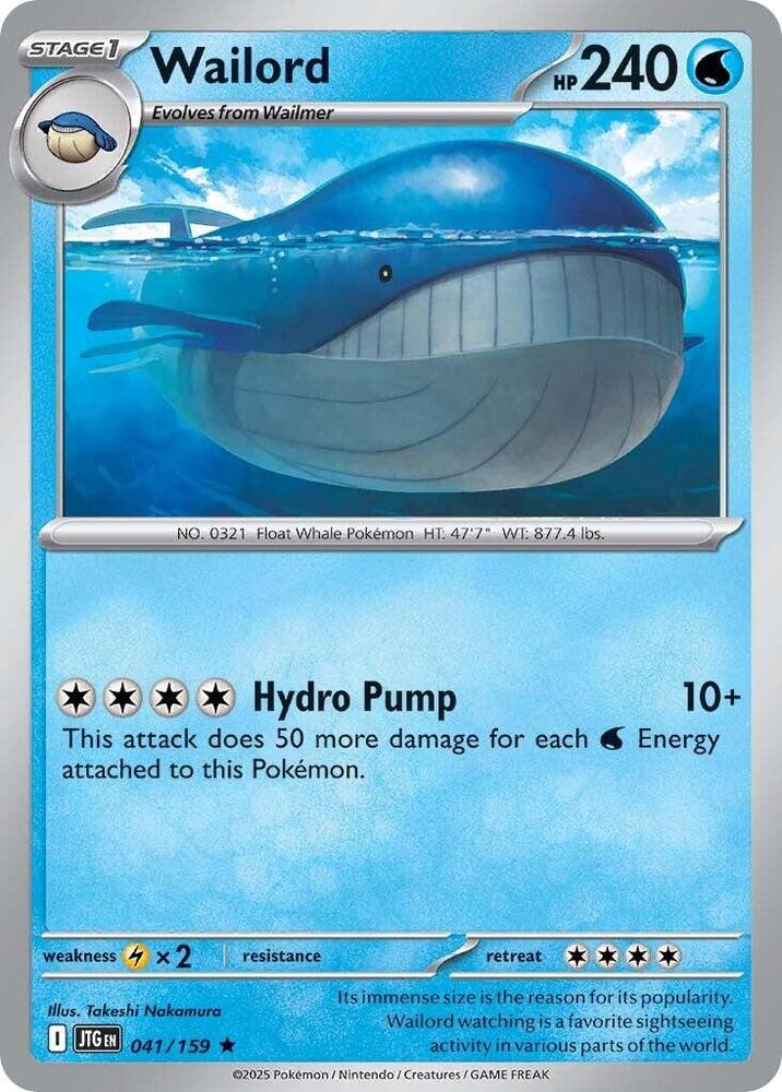 Wailord 041/159 - Pokemon TCG Journey Together card