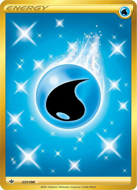 Water Energy (Secret) 231 - Pokemon TCG Chilling Reign card