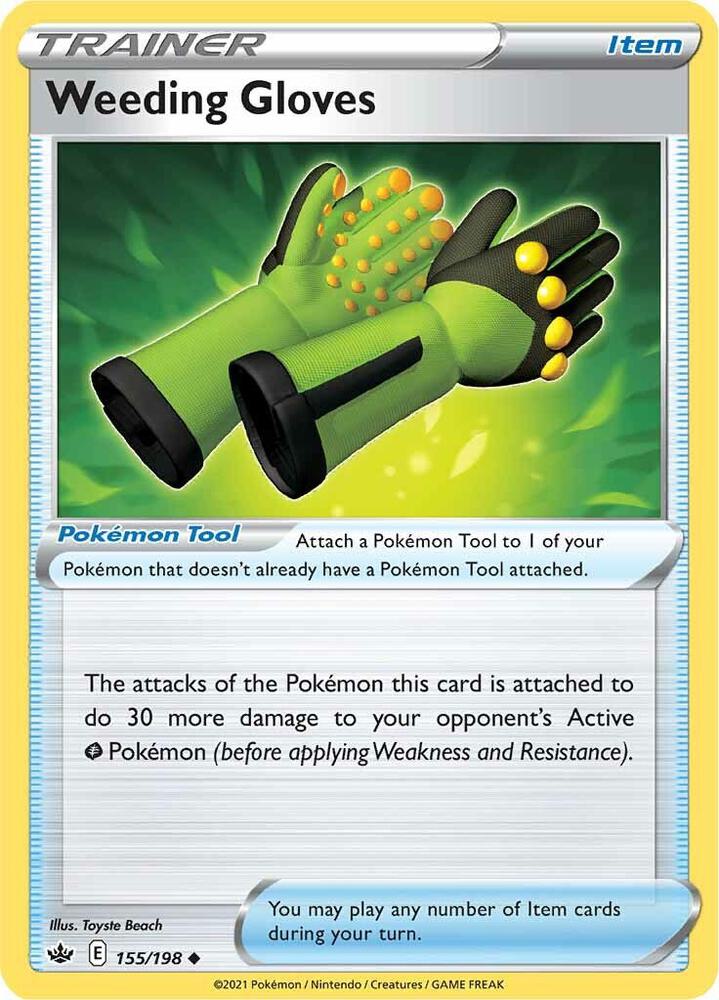 Weeding Gloves 155 - Pokemon TCG Chilling Reign card