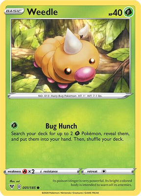Weedle 001/185 - Pokemon TCG Vivid Voltage card