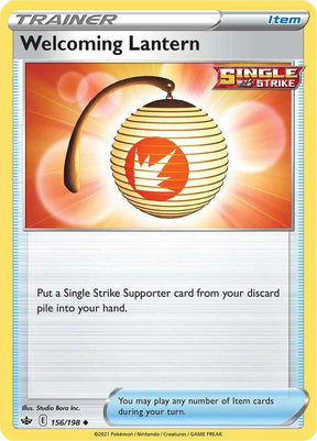 Welcoming Lantern 156 - Pokemon TCG Chilling Reign card