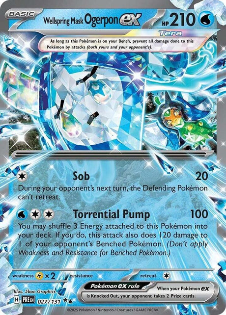 Wellspring Mask Ogerpon ex 027/131 - Standard card artwork - Pokemon TCG Prismatic Evolutions card