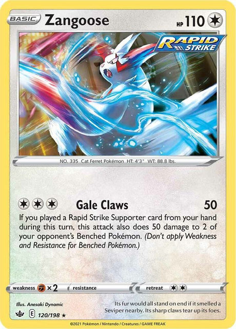 Zangoose 120 - Pokemon TCG Chilling Reign card