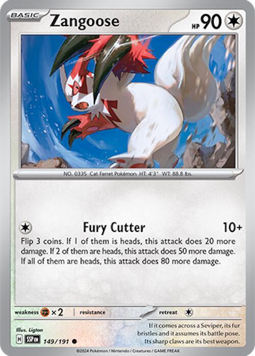 Zangoose 149/191 - Pokemon TCG Surging Sparks card