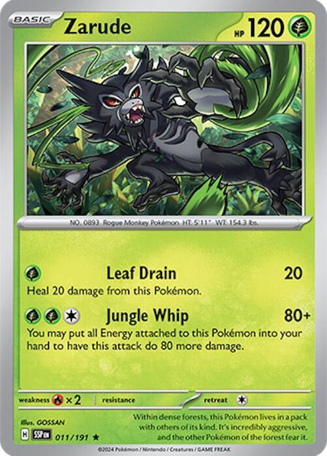 Zarude 011/191 - Pokemon TCG Surging Sparks card