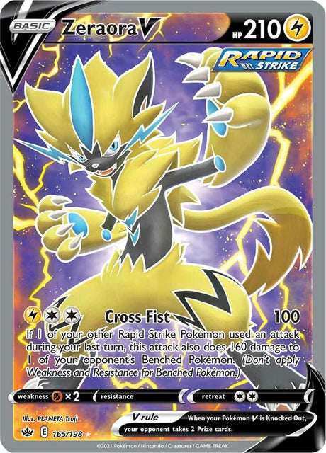 Zeraora V (Full Art) 165 - Pokemon TCG Chilling Reign card