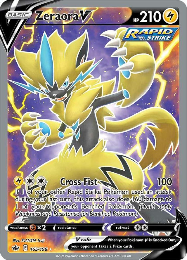 Zeraora V (Full Art) 165 - Pokemon TCG Chilling Reign card