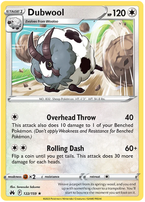 Dubwool Crown Zenith Pokemon Card Single