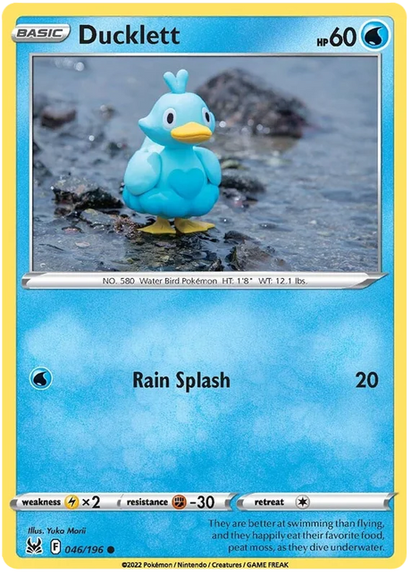 Ducklett Lost Origin Pokemon Single Card 046/196