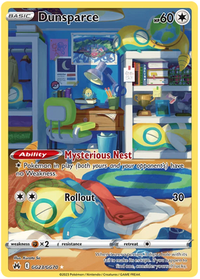 Dunsparce Crown Zenith Galarian Gallery Pokemon Card Single