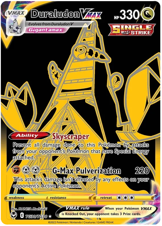 Duraludon VMAX Gold Silver Tempest Trainer Gallery Pokemon Card Single