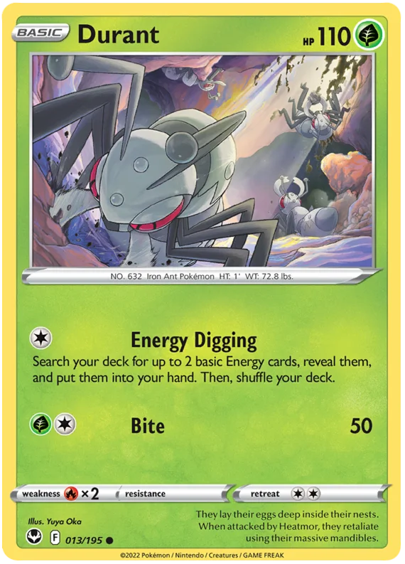 Durant Silver Tempest Pokemon Single 013/195