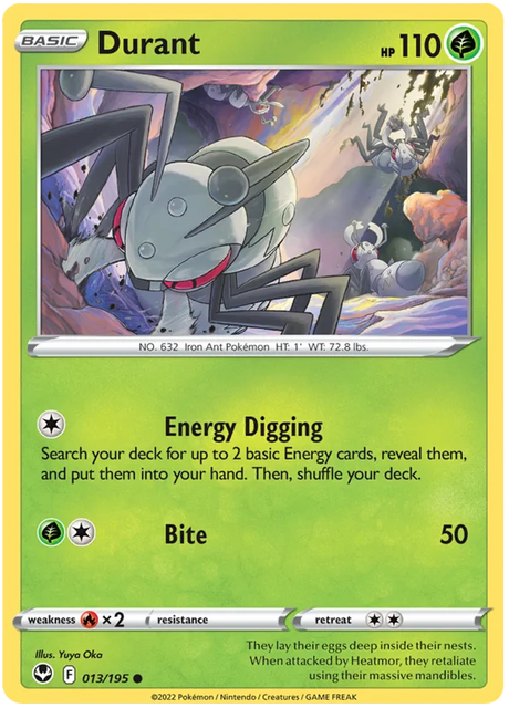 Durant Silver Tempest Pokemon Single 013/195
