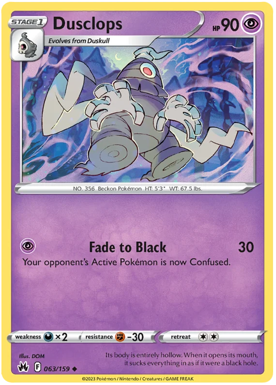 Dusclops Crown Zenith Pokemon Card Single