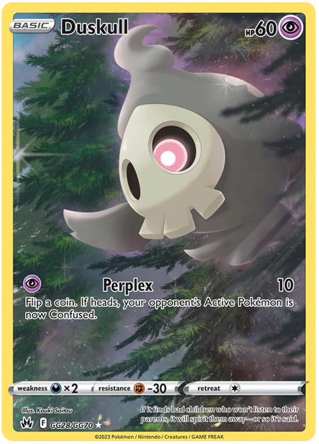 Duskull Crown Zenith Galarian Gallery Pokemon Card Single