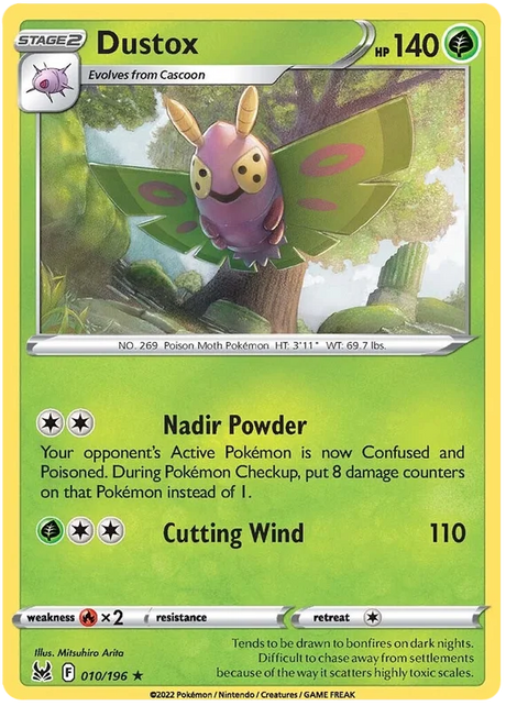 Dustox Lost Origin Pokemon Single Card 010/196