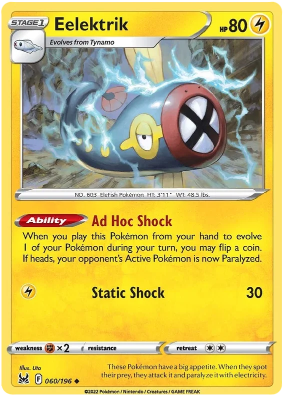 Eelektrik Lost Origin Pokemon Single Card 060/196
