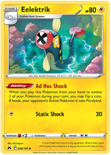 Eelektrik Crown Zenith Pokemon Card Single