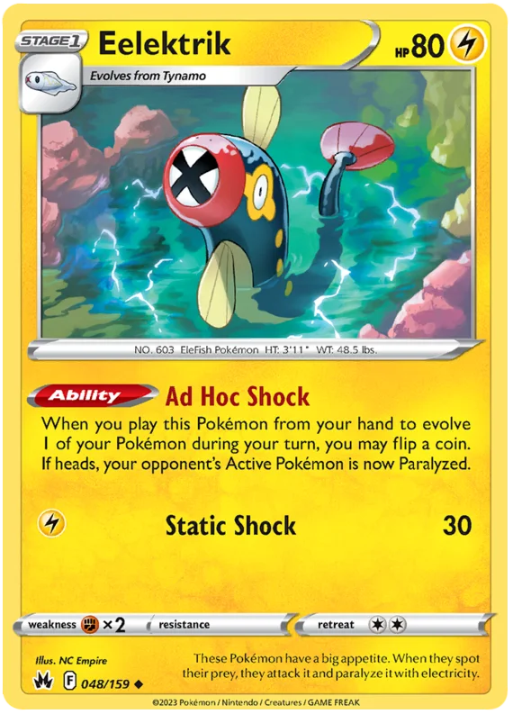 Eelektrik Crown Zenith Pokemon Card Single