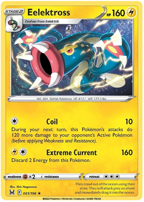 Eelektross Lost Origin Pokemon Single Card 061/196