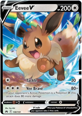 Eevee V Crown Zenith Pokemon Card Single