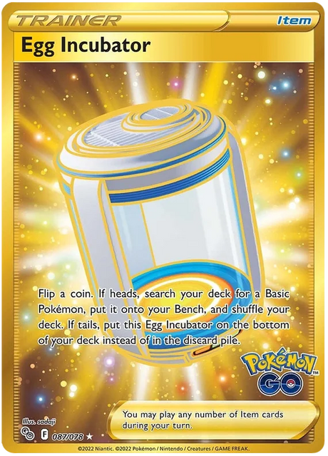 Egg Incubator (Secret) Pokemon GO Card Singles 087/078