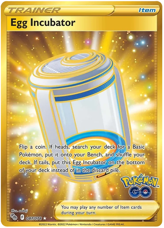 Egg Incubator (Secret) Pokemon GO Card Singles 087/078