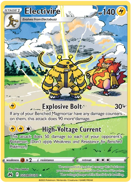Electivire Crown Zenith Galarian Gallery Pokemon Card Single