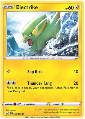 Electrike Lost Origin Pokemon Single Card 054/196
