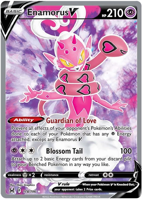 Enamorus V (Full Art) Lost Origin Pokemon Single Card 178/196