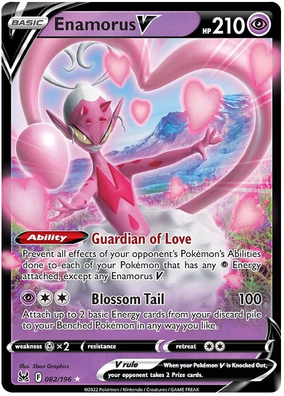 Enamorus V Lost Origin Pokemon Single Card 082/196