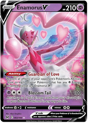 Enamorus V Lost Origin Pokemon Single Card 082/196