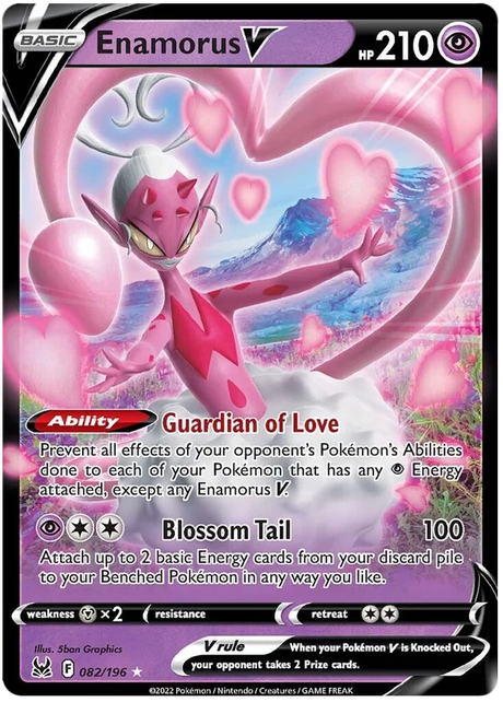 Enamorus V Lost Origin Pokemon Single Card 082/196