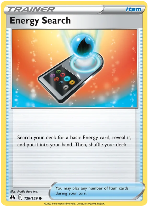 Energy Search Crown Zenith Pokemon Card Single