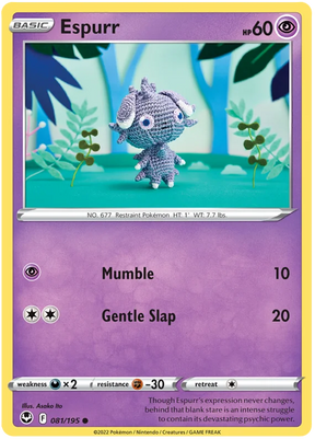 Espurr Silver Tempest Pokemon Single 081/195