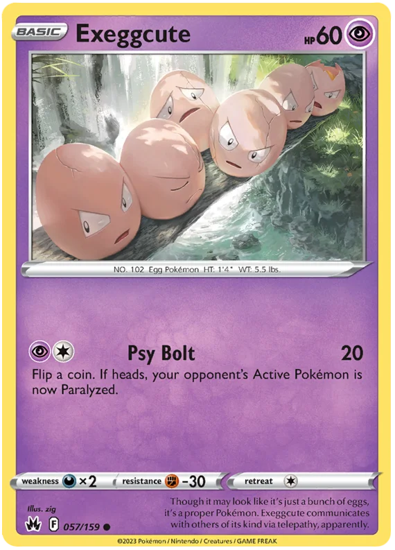 Exeggcute Crown Zenith Pokemon Card Single