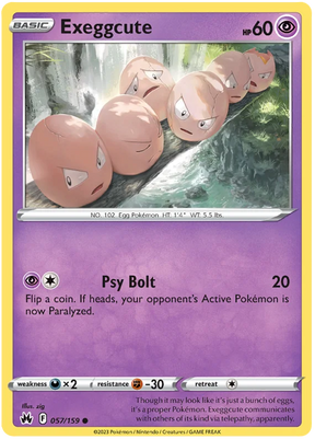 Exeggcute Crown Zenith Pokemon Card Single